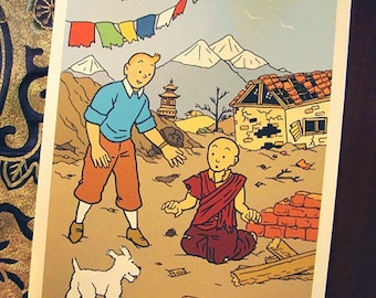 DONATE to UNICEF: 'For Nepal', cartoon comics themed print in support of earthquake appeal