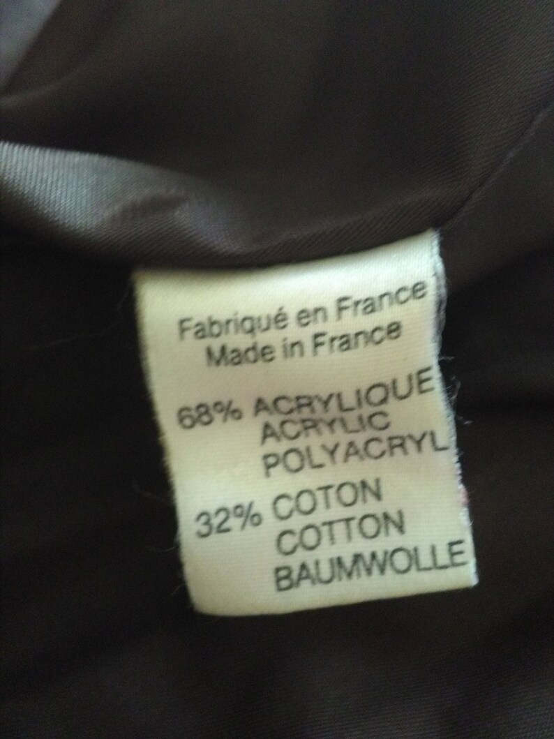Marc Dominique 80/'s fun fur mink coat jacket eighties fake Paris Faux