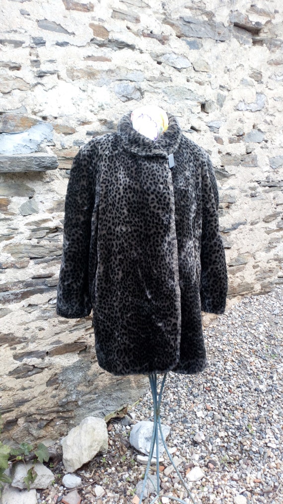 Michel Alexis, Paris, Faux/fake fur leopard skin f