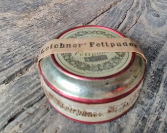 Leichner, Berlin sealed tin of face powder, unopened, unused.