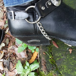 Leather Concho Boot Straps: Cowboy/Biker Boot Harness, Steampunk Style