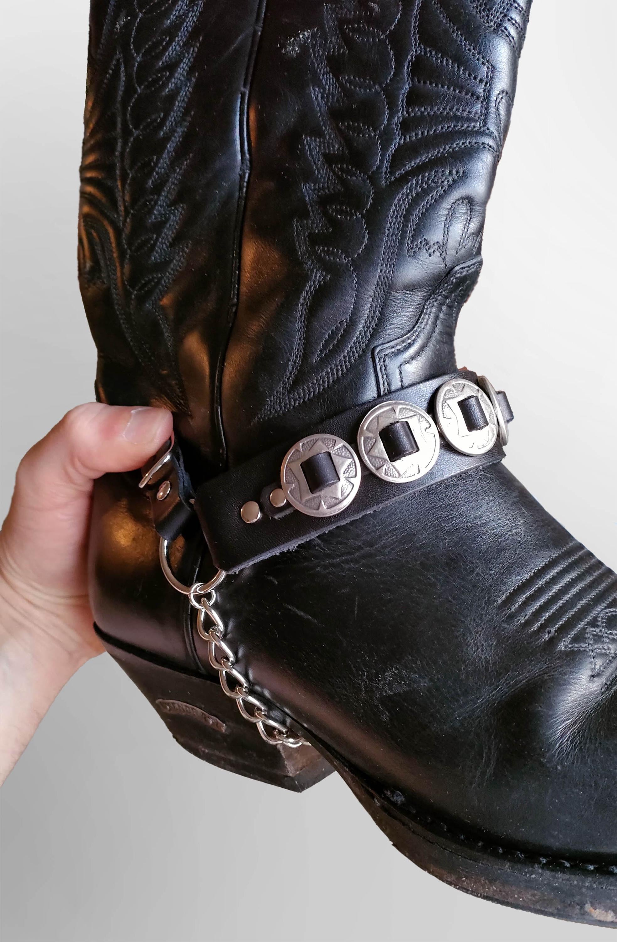 Leather strap boots 2025
