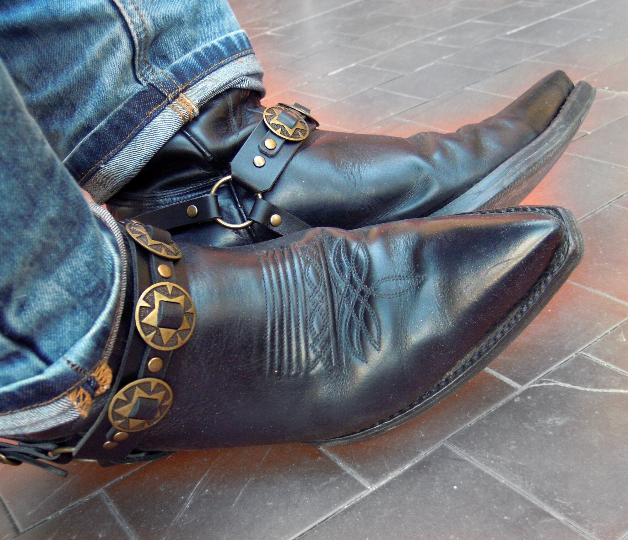 6 Cinturini Per Stivali Militari - Giarrettiere Elastiche Con Ganci Metallici | Per Uomo, Outdoor - Foto 4