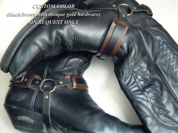 leather boot harness
