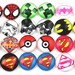 Heroes and villains cabochons, superhero glass domed buttons, glass flatback, scrapbooking card making, materials for scrapbook, cardcraft,
