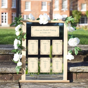 Wedding Table Plan Seating Planner Party Chart Vintage Book Personalised