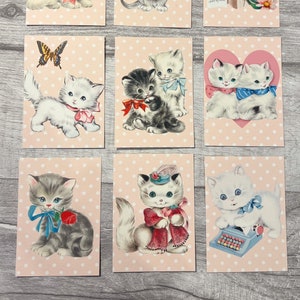 Décorations de carte mignonnes de chat de kitty, étiquettes de réservation de chute d'artisanat