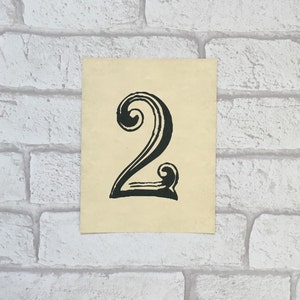 Wedding Table Number Cards Simple Rustic retro vintage style image 4