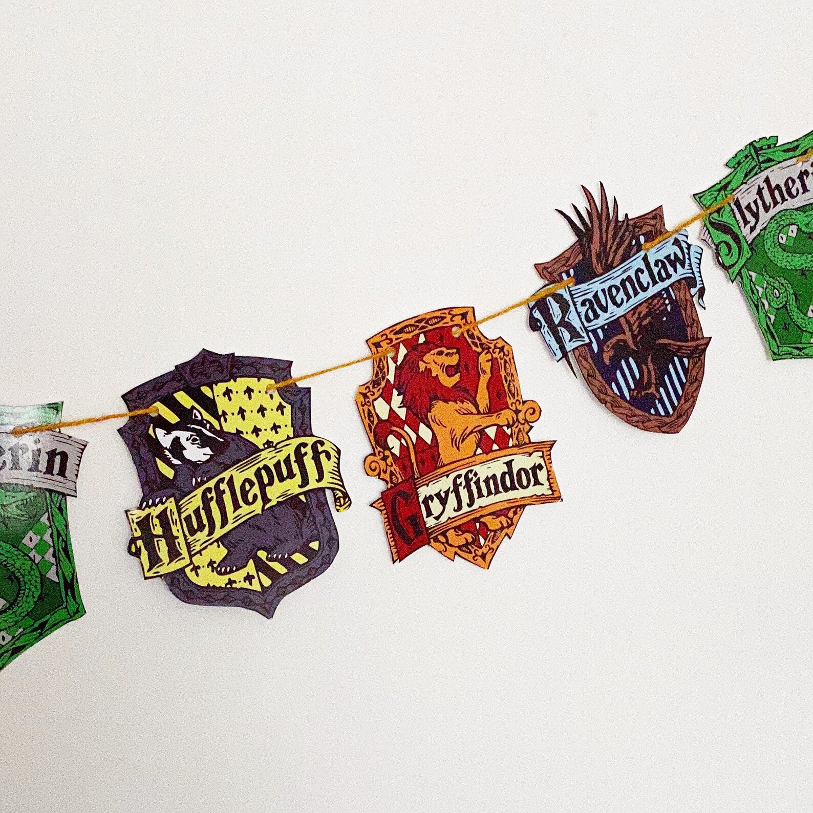 Harry Potter Garland Hogwarts School House Crests Gryffindor Etsy UK