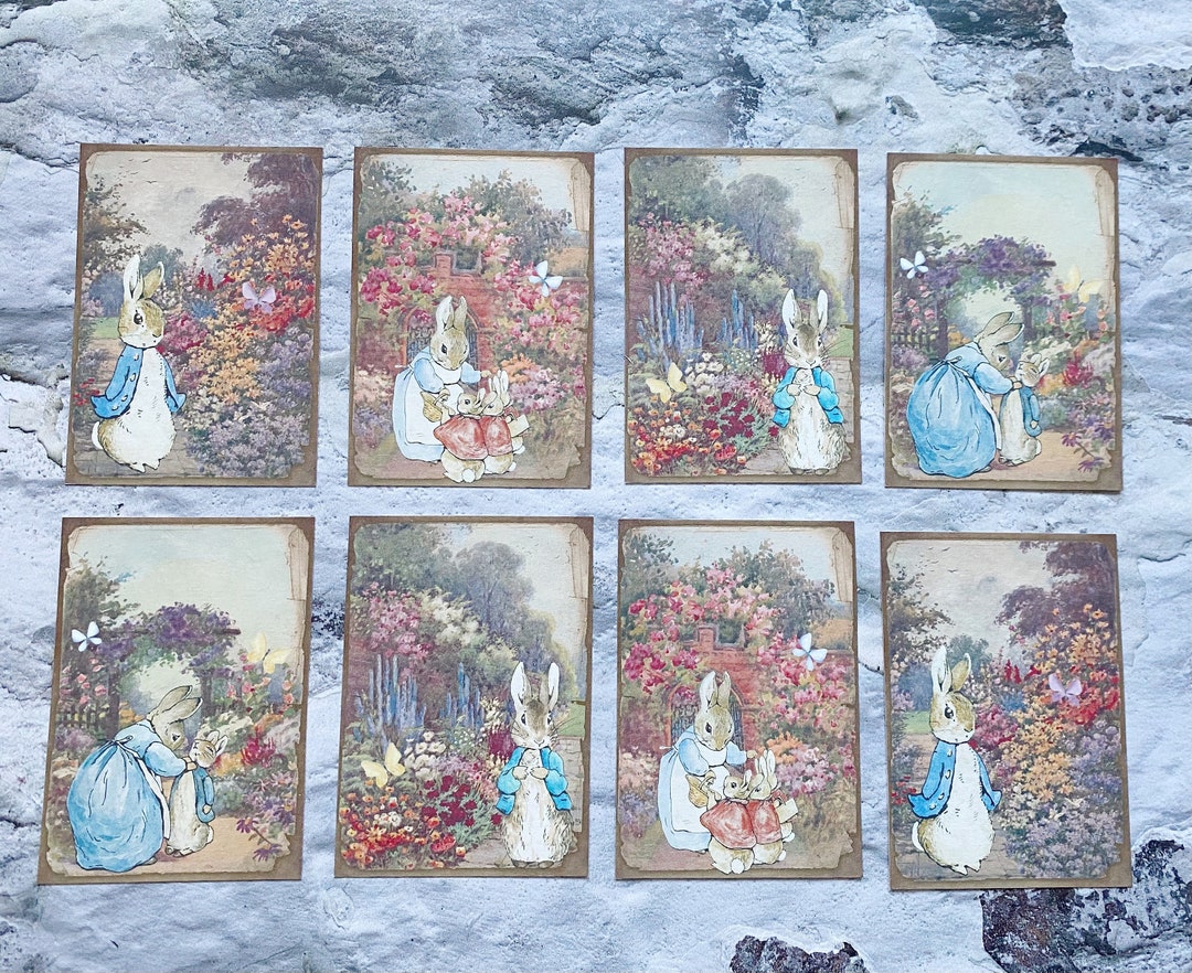 Peter Rabbit Card Toppers Easter Bunny Spring Style Gift Tags Craft ...