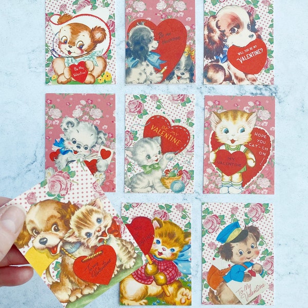 Valentine's Day card toppers vintage love - make your own cards or tags