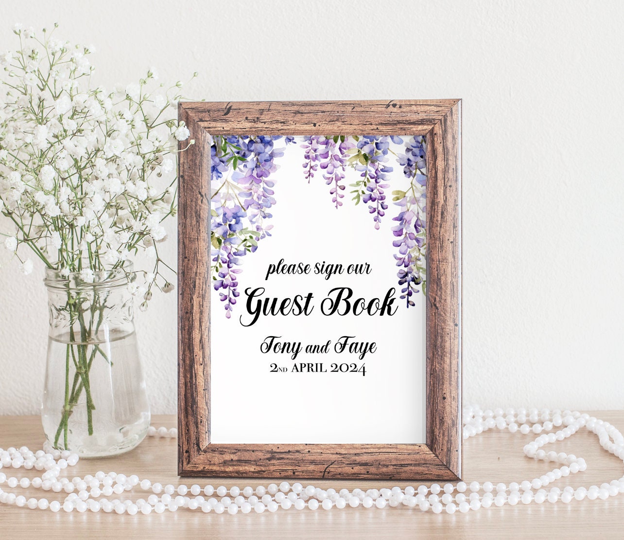 Alternative Wedding Guestbook, Photo Guest Book Sign Printable Template 022  