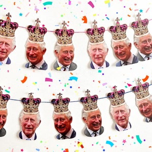 King Charles III Garland Bunting Coronation 2023 Bunting 2 metres