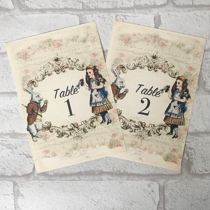 Alice im Wunderland Thema Hochzeitstisch Karten Namen oder Etsy