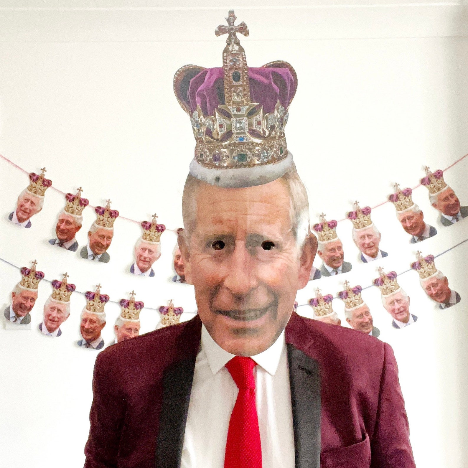 King Charles III Garland Bunting Coronation 2022 Bunting 2 Etsy UK