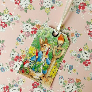 Peter Rabbit gift tags - set of 8 - beatrix potter with ribbon image 4