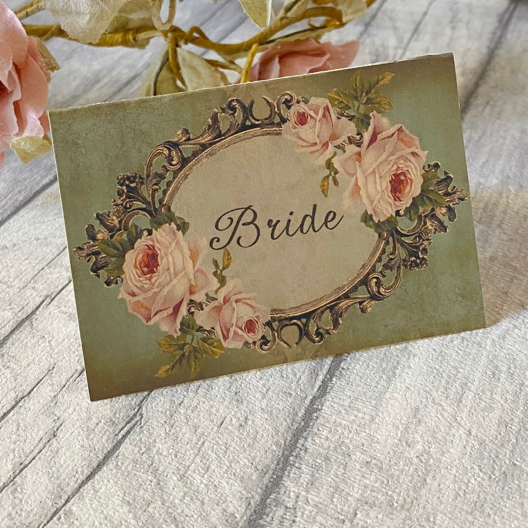 Hochzeitstischkarte Hochzeit Mit Rosen