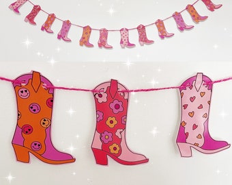 Cowgirl Boots Garland Country Decoration Bunting 2 metres