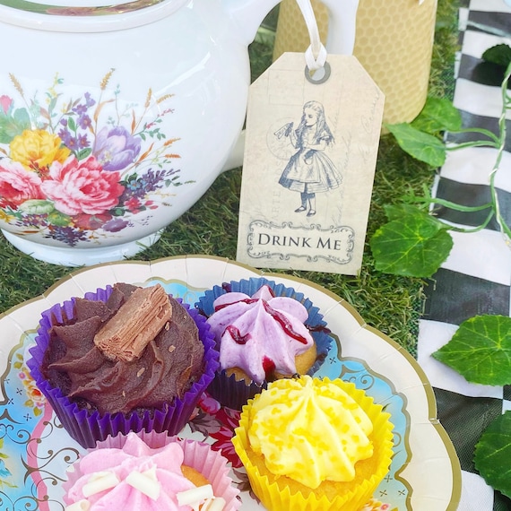 10 Alice in wonderland Try Me tags vintage Birthday tea party Decorations 10 Alice in wonderland Try Me tags vintage Birthday tea party Decorations