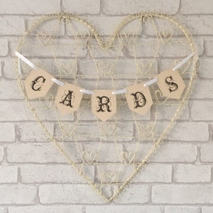Wedding Card Collection Sign Garland Bunting antique vintage style ribbon