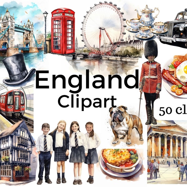 England clipart, English clipart, English illustrations, British clipart, European illustrations, European clips, watercolor England,