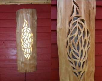 Cherry wood lamp