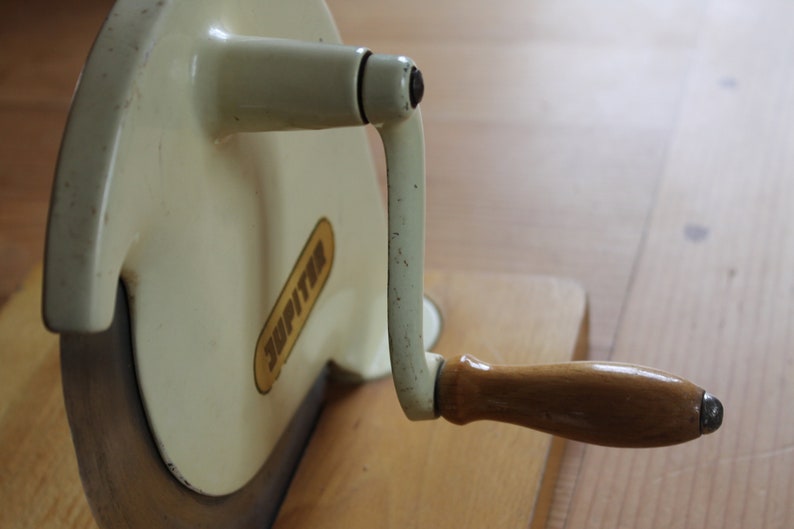 Selten Antike manuelle Brotschneidemaschine / Brocante & Vintage Bild 3