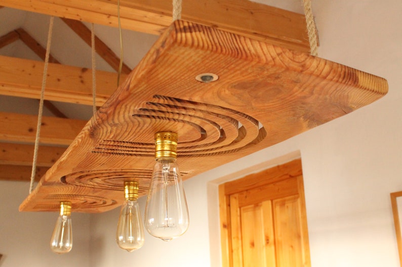 Pendant Lamp From Pine Wood