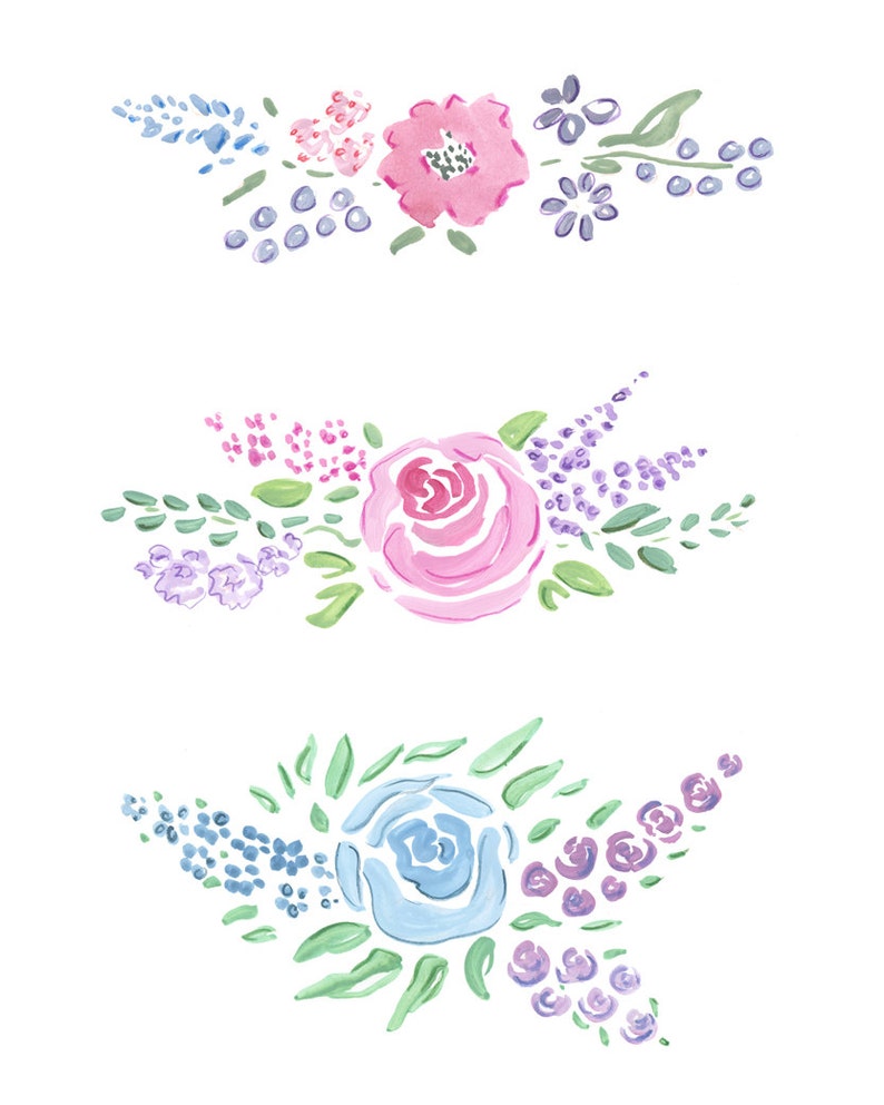 Floral Garlands Clip Art Flowers Clip Art Floral Clip Art Watercolor Flowers Watercolor Clip Art Flowers Watercolor Floral Banners