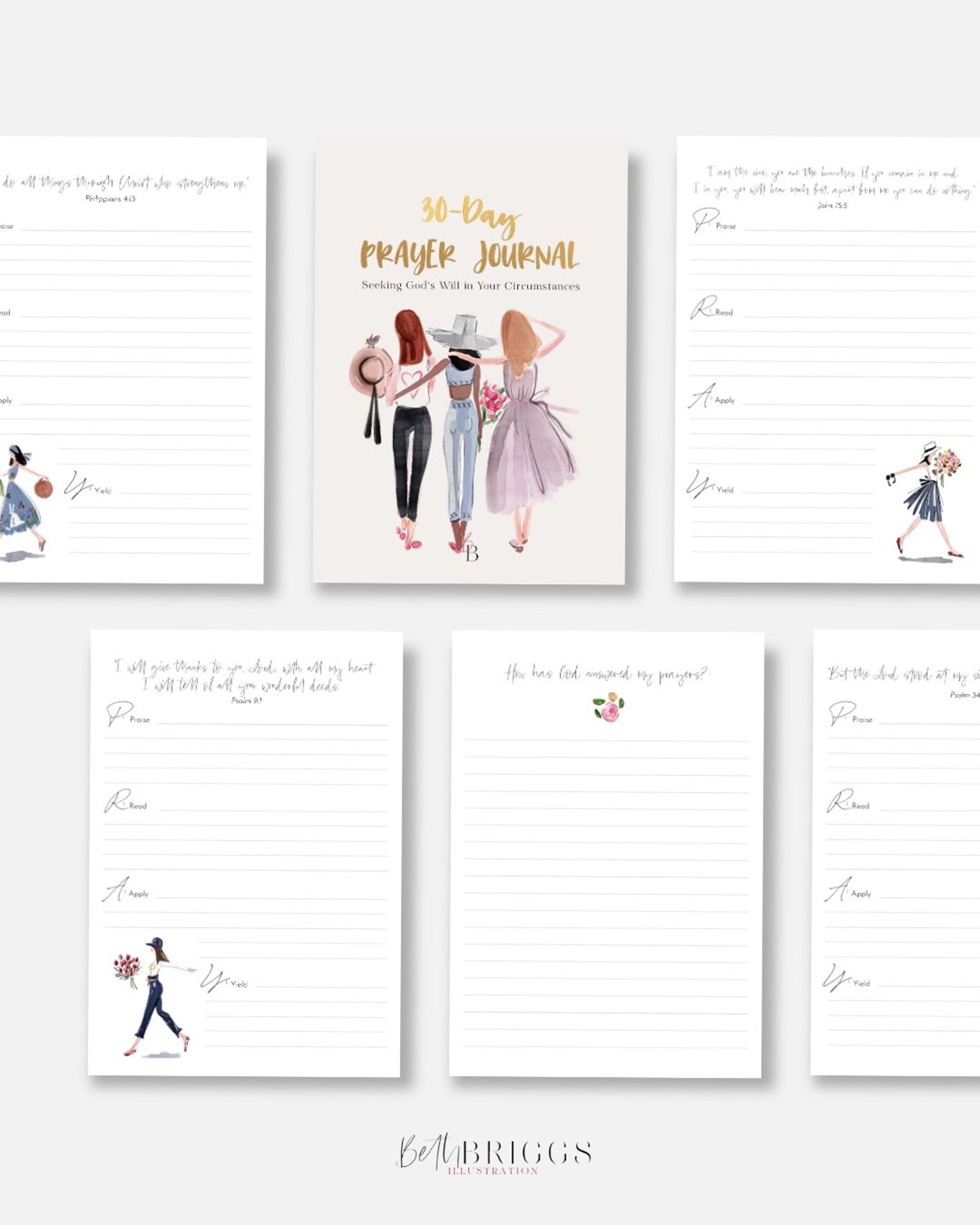 Digital Printable 30 Day Bible Study Guide Journal for Women, 30 Day ...
