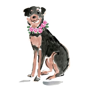 Rottweiler Kunst, Rottweiler Clip Art, Rottweiler PNG, Rottweiler Mama, Aquarell Hundekindergarten Kunst, Rottweiler Geschenk, Geschenk für Hundesitter