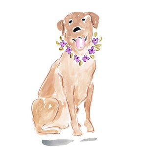 Golden Labrador, Labrador Clip Art, Yellow Lab Floral PNG, Yellow Lab Mama, Watercolor Dog Nursery Art,Yellow Lab Decor, Yellow Lab Clip Art