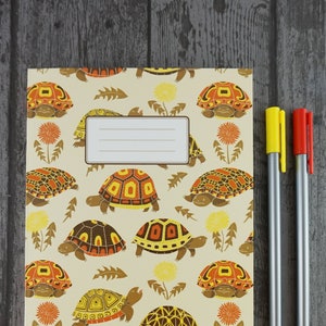 Tubby Tortoises A5 Paperback Notebook/Sketchbook - Plain pages