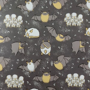 Cadeaupapier met dwergvleermuis en hondurese vleermuis spookachtig patroon - 3 vellen afbeelding 9