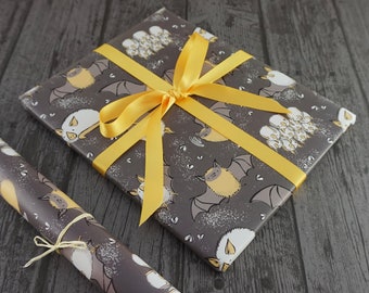 Pipsistrelle & Honduran Bat Spooky Patterned Gift Wrap / Wrapping Paper - 3 Sheets