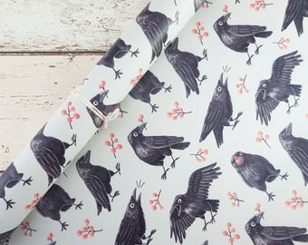 Crafty Crows Gift Wrap / Wrapping Paper - 3 Sheets