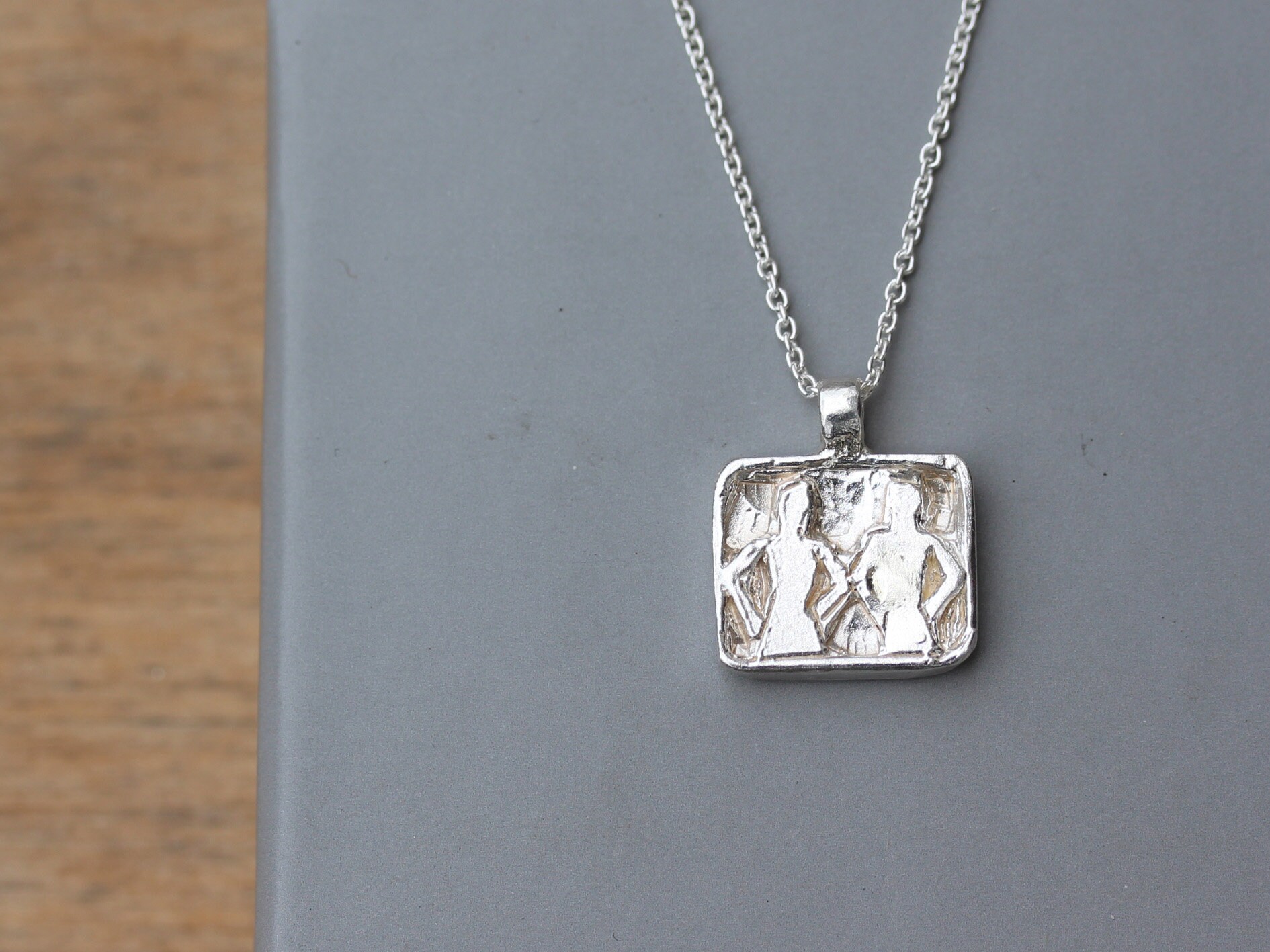 Zodiac Necklace Sterling Silver Gemini 