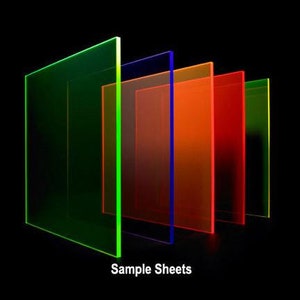 1 - 12&quot; x 20&quot; x 1/8&quot; Acrylic Sheets (30 colors to pick from) - Glowforge Size (1) Colored or Transparent