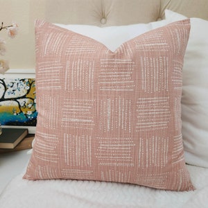 One Blush Pink Pillow Cover, Decorative Pillow Cover, Modern Pillow Cover, Custom Pillow Sham, Light Pink Pillow, Euro Sham King Size Queen