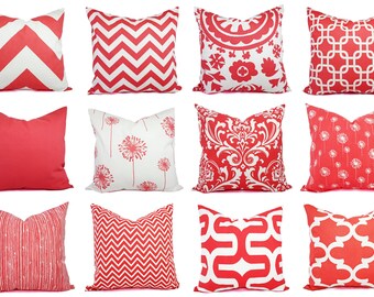 coral decorative pillows