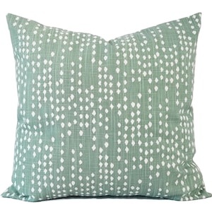 Two Soft Blue Green Decorative Pillow Covers - Cream and Green Throw Pillow Covers - Geometric Pillow - Sage Green Pillow Covers Pillow Sham
