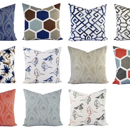 Red Pillow Cover Red Grey Pillow Cover Red Throw Pillow Etsy