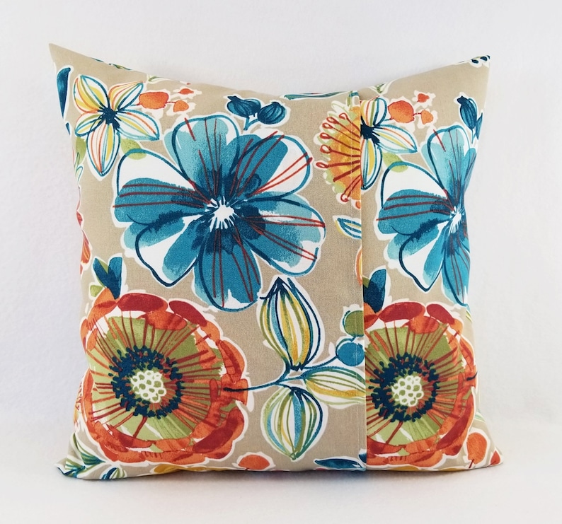 OUTDOOR Two Floral Pillow Covers Grey Pillows Patio Pillow Etsy