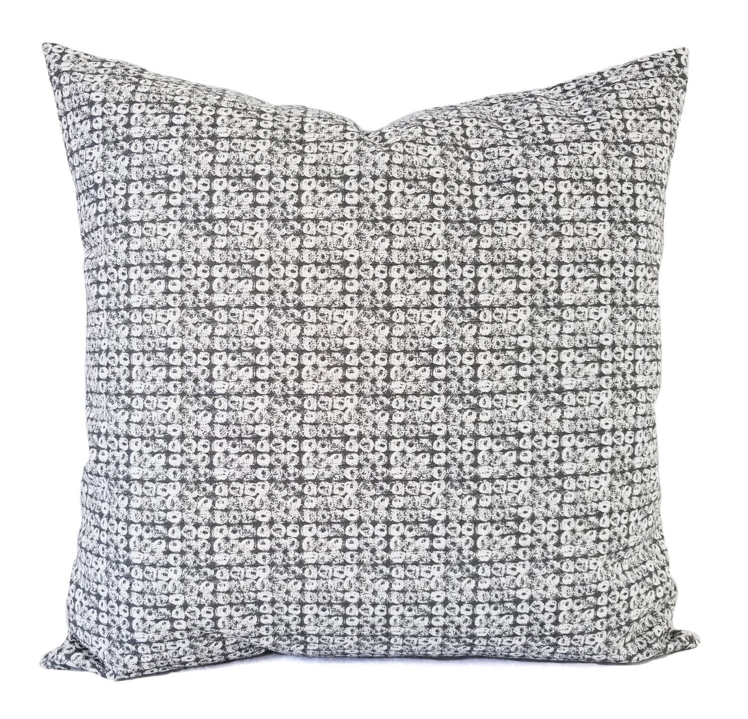 Two Grey Pillow Covers Dark Grey Pillow Covers Custom Etsy