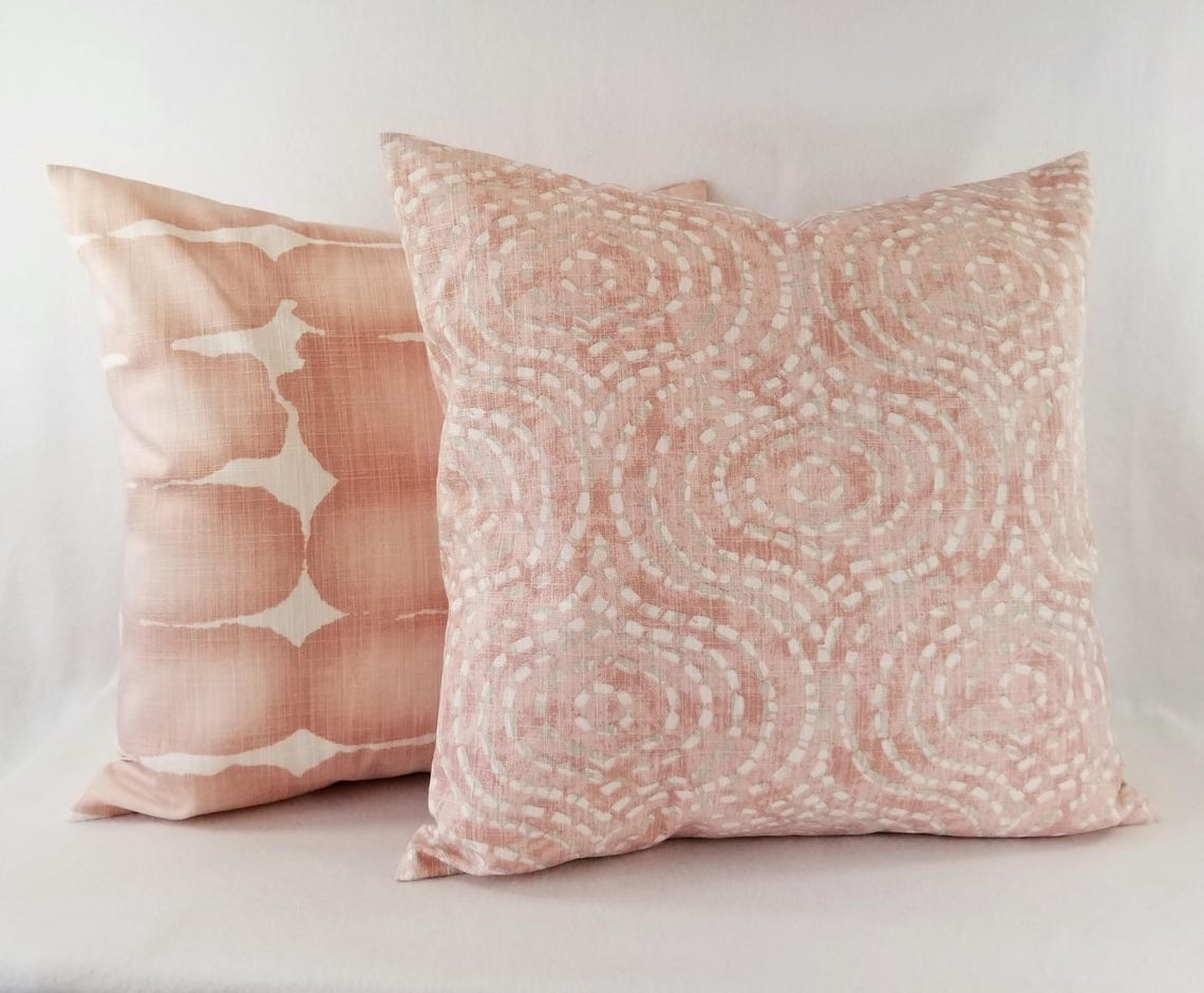 Blush Pink Pillow Cover Decorative Pillow Cover Modern Etsy