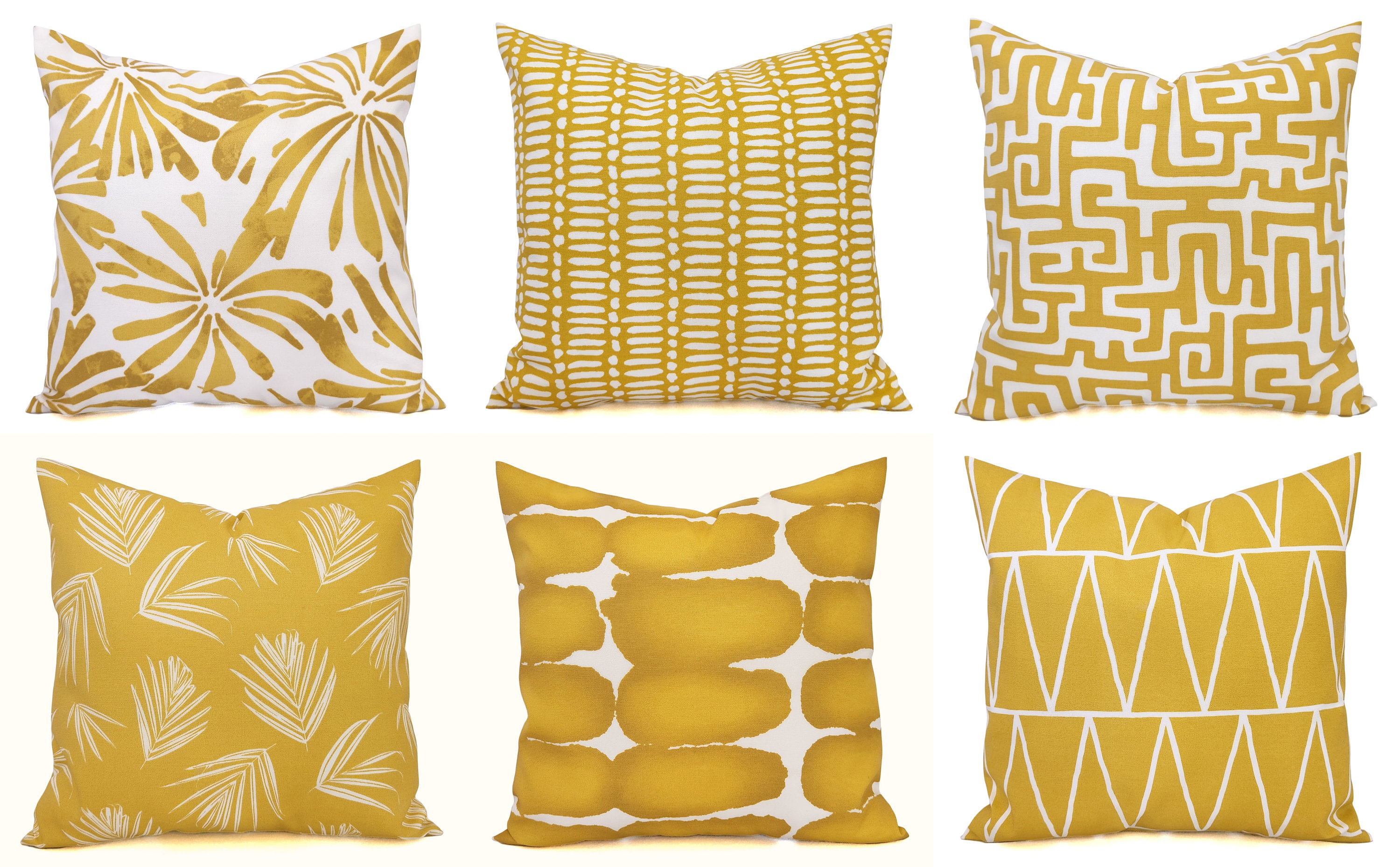 Solid yellow outdoor pillows hotsell