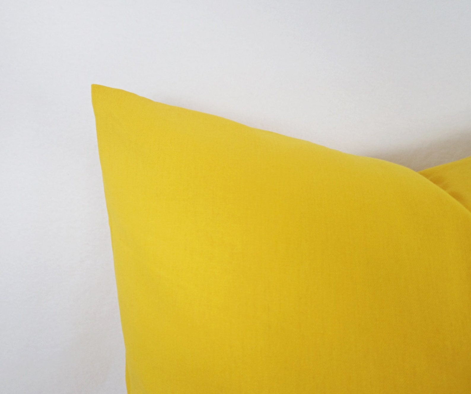 One Solid Yellow Pillow Cover Deep Yellow Pillow Sham Etsy