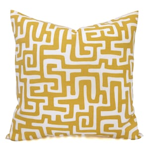 OUTDOOR Pillow Covers, Spice Yellow Pillow Cover, Patio Pillow, Yellow Outdoor Pillow, Custom Size Pillow Zipper Pillow, Modern Pillow image 5