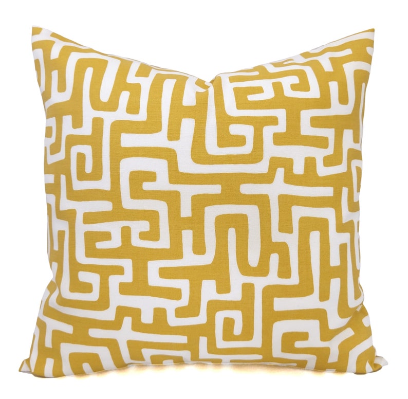 OUTDOOR Pillow Covers, Spice Yellow Pillow Cover, Patio Pillow, Yellow Outdoor Pillow, Custom Size Pillow Zipper Pillow, Modern Pillow image 5