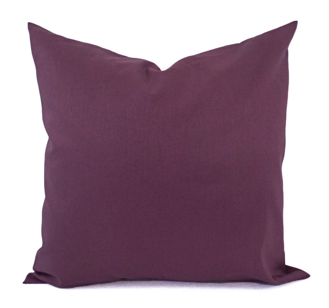 Solid Purple Pillow Cover Purple Pillow Cover Linen Pillow Etsy